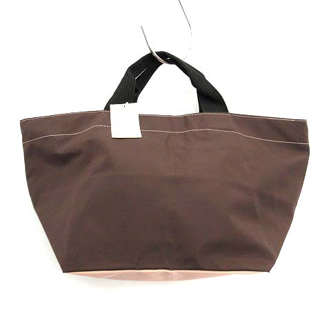 エルベシャプリエ Herve Chapelier トートバッグ ハンド 舟型 茶 