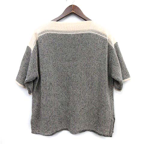 エドウィナホール Edwina Horl ニット 半袖 リネン 麻 S ベージュ 黒 