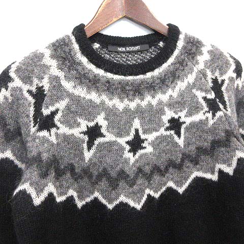 ニールバレット Neil Barrett ニット モヘヤ ウール セーター S 黒 