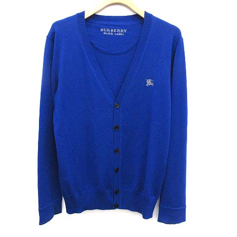 バーバリーブラックレーベル Burberry Black Label カーディガン ニット 長袖 ウール 1 紺 ネイビー Kh D メンズ 081 ベクトルパーク