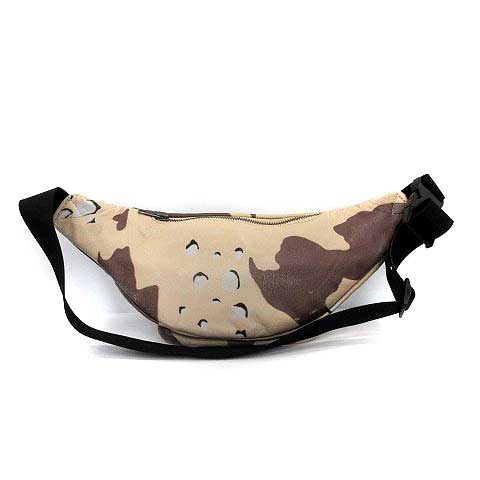 シュプリーム SUPREME 17SS レザー ウエストバッグ デザートカモ  