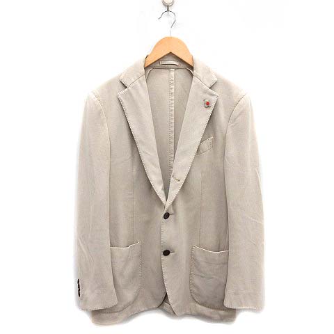 ラルディーニ Lardini テーラードジャケット シングル Fabric コットン 48 ベージュ Mf3 D Kr メンズ 081 ベクトルパーク