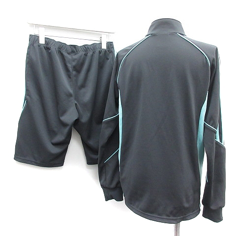 アディダス Adidas セットアップ 上下 ジャージ ジャケット ジップアップ パンツ ショート L グレー 緑 グリーン Yt レディース 081 ベクトルパーク