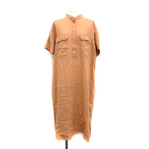 ティッカ Ticca スタンドネックop ワンピース ロング 半袖 リネン F ベージュ Kh レディース 081 ベクトルパーク