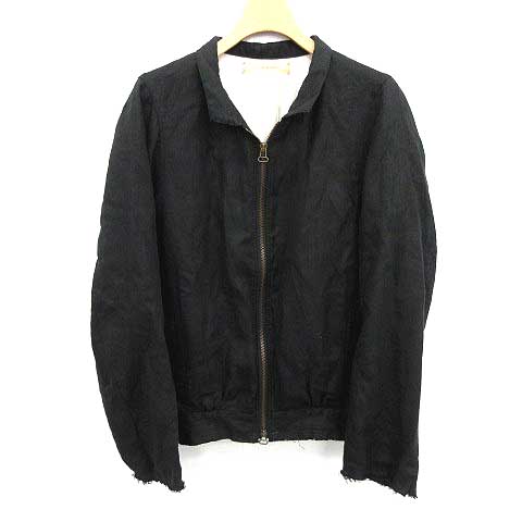 スズキ タカユキ Suzuki Takayuki 19ss ジャケット ブルゾン ジップアップ リネン 1 黒 ブラック Ym メンズ 081 ベクトルパーク