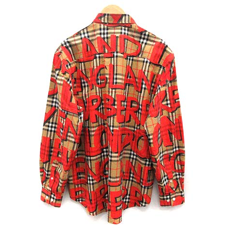 バーバリー BURBERRY 18AW シャツ Graffiti Print Vintage Check Shirt  