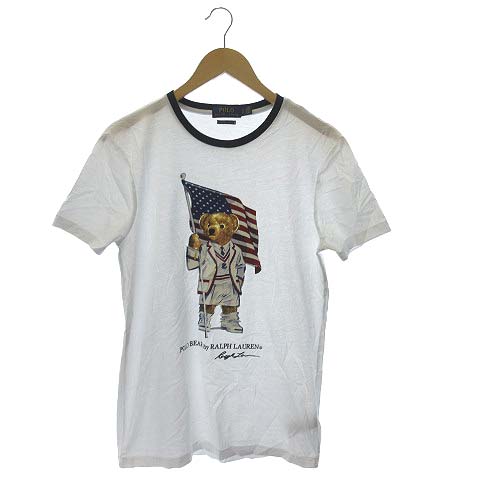 ポロ ラルフローレン Polo Ralph Lauren Tシャツ カットソー 半袖 プリント Polo Bear くま コットン S 白 ホワイト Mf6 メンズ 081 ベクトルパーク