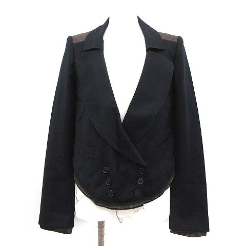 未使用品 クロエ CHLOE ジャケット テーラード ダブル ウール 切替 