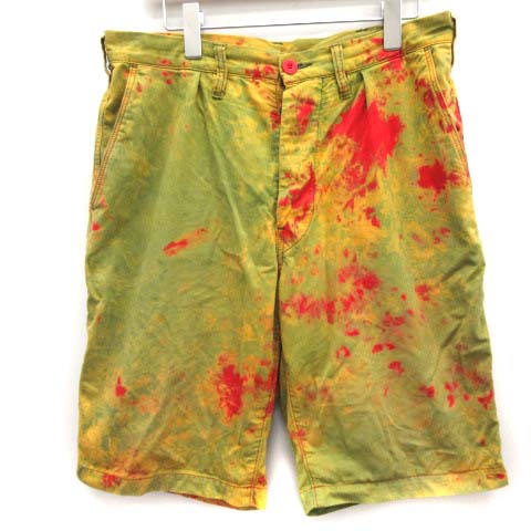 ブルーナボイン Bru Na Boinne 1 タイダイショートパンツ ハーフ 総柄 黄緑 赤 Ek メンズ 081 ベクトルパーク