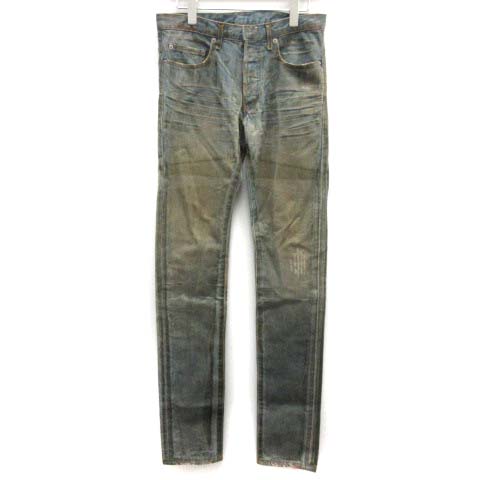 ディオールオム Dior Homme 28 デニムパンツ ジーンズ アイスブルーシリコンコーティング 青 Ek メンズ 081 ベクトルパーク