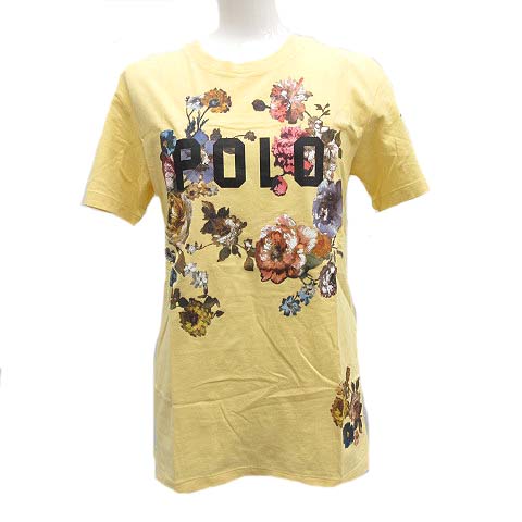 未使用品 ポロ ラルフローレン Polo Ralph Lauren Tシャツ カットソー 半袖 プリント 花柄 Xxs 黄 イエロー Mf39 レディース 081 ベクトルパーク