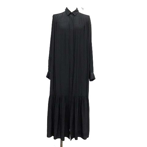 ジャーナルスタンダード Journal Standard L Essage 19aw デシン マキシ ティアード ワンピース 長袖 ロング 黒 ブラック Kh レディース 081 ベクトルパーク