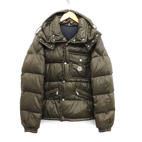 モンクレール MONCLER K2 ダウンジャケット フード ナイロン 2 カーキ 