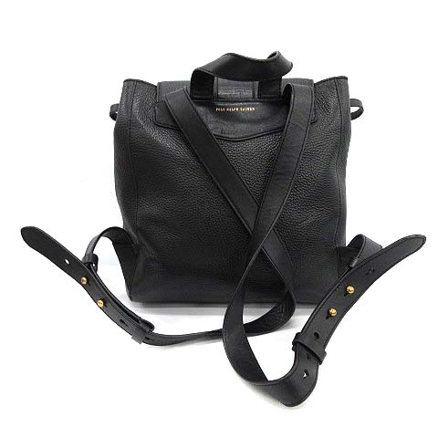 ポロ ラルフローレン Polo Ralph Lauren バッグ リュック デイパック 巾着型 オールレザー 黒 ブラック Kh レディース 081 ベクトルパーク