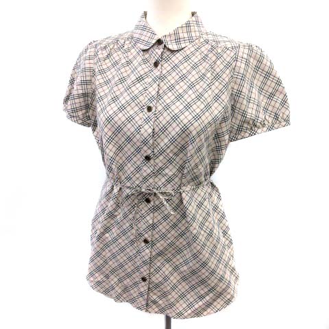 バーバリーブルーレーベル BURBERRY BLUE LABEL ブラウス シャツ 半袖 