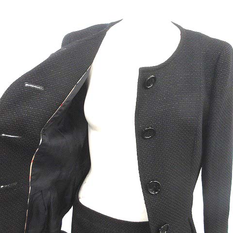 BERBERRY LONDON ノーカラージャケットスーツセットアップ