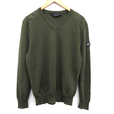 カナダグース Canada Goose ニット カットソー Mcleod V Neck Sweater Vネック 長袖 ウール L カーキ グリーン 緑 6965m Kh メンズ 081 ベクトルパーク