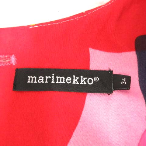 マリメッコ marimekko 34 ワンピース MIKU ウニッコ Unikko 半袖 ひざ 