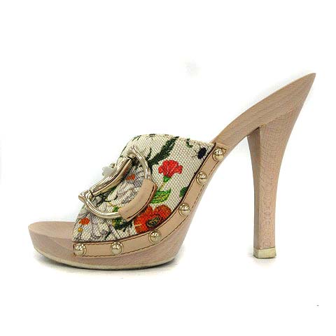 グッチ GUCCI フローラ サンダル ミュール ホースビット ハイヒール 