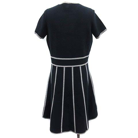 未使用品 ブルックスブラザーズ Brooks Brothers Red Fleece ワンピース ひざ丈 ニット 半袖 M 紺 ネイビー Ym レディース 081 ベクトルパーク