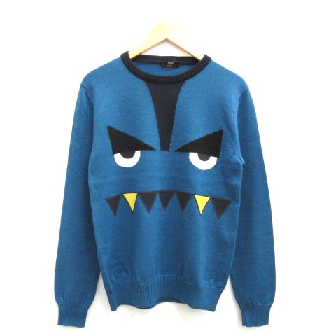 FENDI モンスター　ニット　セーター　46 フェンディ FENDI 46 S ニット セーター モンスター クルー