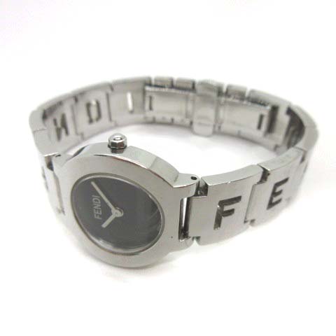 フェンディ FENDI 腕時計 クォーツ アナログ 2針 金属ベルト ロゴ