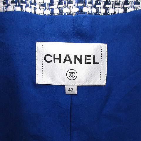 シャネル CHANEL 20SS サイズ42 XL ジャケット ツイード ダブル ココ