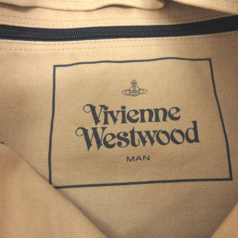 【新品】ヴィヴィアンウエストウッドマン トートバック オーブ スカル ベージュ ヴィヴィアンウエストウッドマン Vivienne Westwood MAN トート
