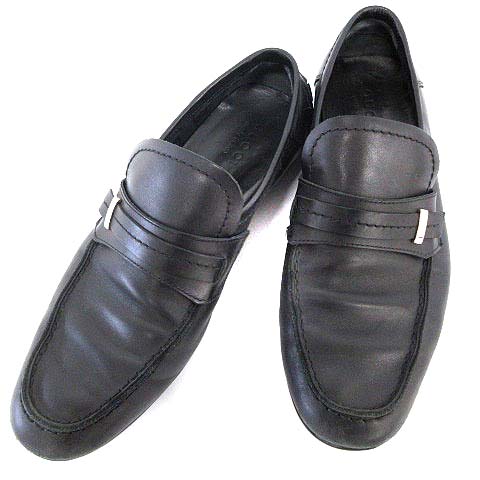 グッチ Gucci ローファー レザー ドライビングシューズ 41 5 黒 ブラック G メンズ 081 ベクトルパーク