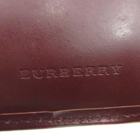 新品同様/未使用級　箱付き　 BURBERRY LONDON 折り財布　レッド系 新品同様/未使用級 箱付き BURBERRY LONDON 折り財布 レッド系