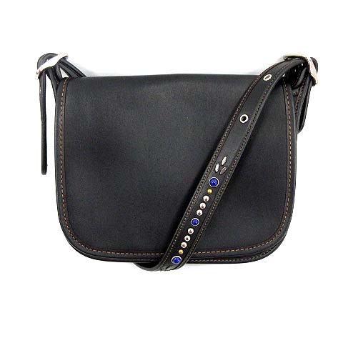 コーチ COACH ショルダーバッグ オールオーバー レザー スタッズ 黒 