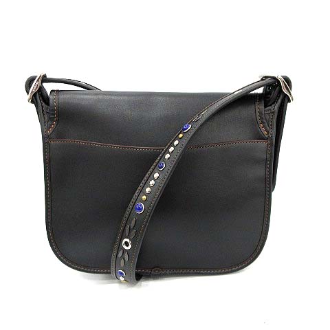 コーチ COACH ショルダーバッグ オールオーバー レザー スタッズ 黒 