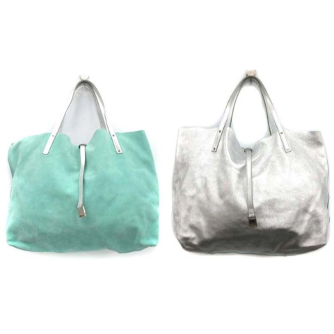 ティファニー TIFFANY & CO. トートバッグ ハンド リバーシブル ラメ