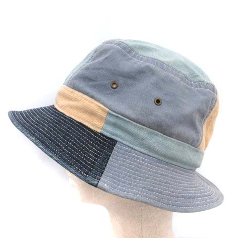 キャピタル kapital 58-60.5cm 帽子 バケットハット デニム生地 パッチ 