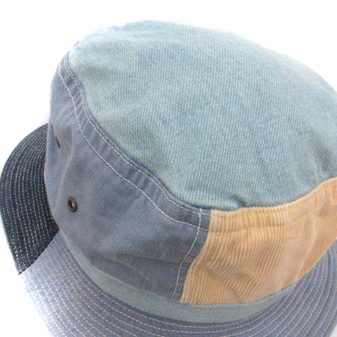 キャピタル kapital 58-60.5cm 帽子 バケットハット デニム生地 パッチ 