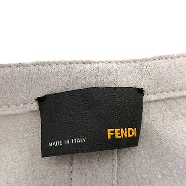 フェンディ FENDI ワンピース ノースリーブ ウール ひざ丈 ジップ  