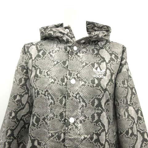 adidas × HYKE　ハイク コラボ パイソン柄 裏ボア ベンチコート adidas × HYKEハイク コラボ パイソン柄 裏ボア ベンチコート