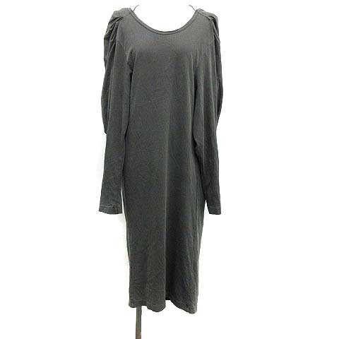 バレンシアガ Balenciaga ワンピース 長袖 ロング バックリボン 変形 34 S グレー Kh レディース 081 ベクトルパーク