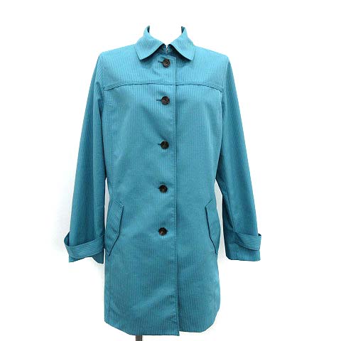 ニューヨーカー Newyorker スラブシャドーヘリンボーン ステンカラーコート 7 Days Coat ロング 9ar M 青 ブルー Kh レディース 081 ベクトルパーク