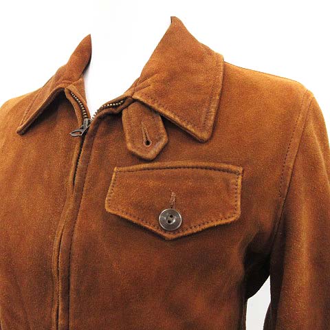 ラルフローレン スエード テーラードジャケットM L 茶 ブラウン 本革 ラルフローレン スエード テーラードジャケットM L 茶 ブラウン 本革