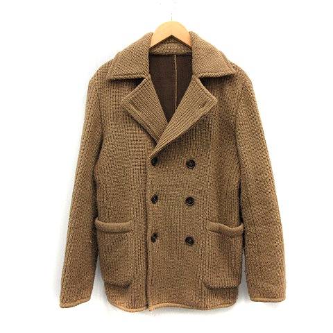 コムサメン Comme Ca Men ピーコート ジャケット アウター ニット M 茶 ブラウン Ak30 メンズ 081 ベクトルパーク