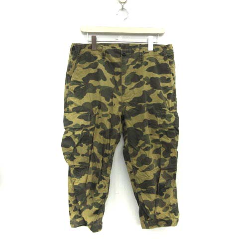アベイシングエイプ A BATHING APE L カーゴパンツ クロップド 迷彩柄