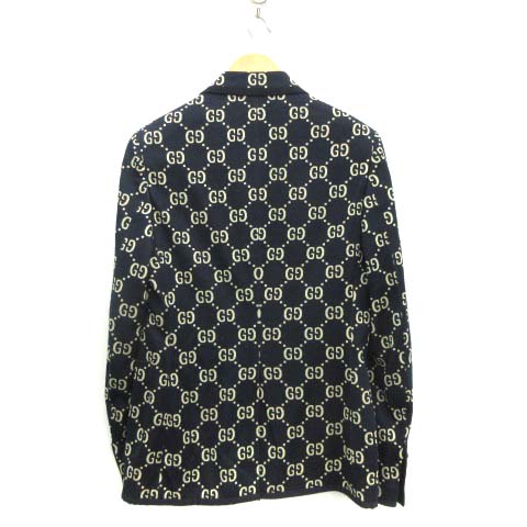 グッチ GUCCI 19年製 44 XS テーラードジャケット GGジャガード 2B 総 