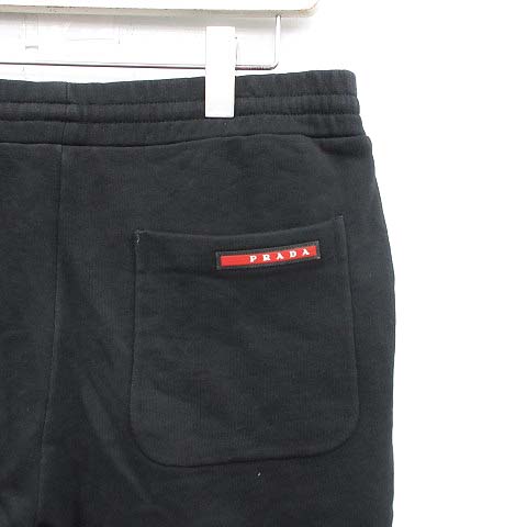 プラダ PRADA ハーフパンツ スウェット イージー M 黒 ブラック /TJ 