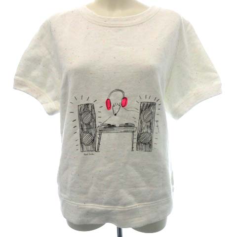 ポールスミス Paul Smith スウェット トレーナー 半袖 イラスト M 白 ホワイト St レディース 081 ベクトルパーク