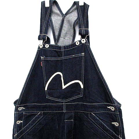 エヴィス EVISU オーバーオール デニム 音 34 インディゴ /☆G メンズ