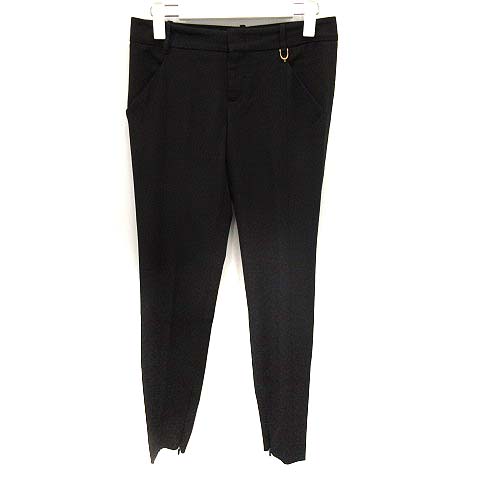 グッチ GUCCI パンツ テーパード 裾ファスナー付き 36 S 黒 ブラック 