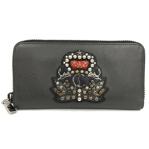 クリスチャンルブタン Christian louboutin 長財布 ラウンドファスナー Christian Louboutin 長財布 スタッズ 黒