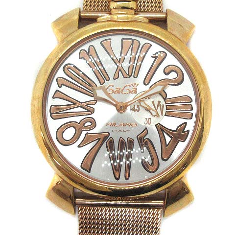 ガガミラノ Gaga Milano Manuale マヌアーレ46mm 腕時計 ウォッチ クォーツ ゴールド D K メンズ レディース 081 ベクトルパーク ガガミラノ Gaga Milano Manuale マヌアーレ46mm 腕時計 ウォッチ クォーツ ゴールド D K メンズ レディース 081 ベクトルパーク