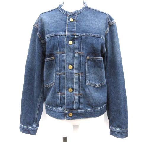 イエナ Iena L Atelier Denime D 38 M 19aw リメイクタックデニムブルゾン Gジャン ジージャン デニムジャケット カットオフ 青 ブルー Ek レディース 081 ベクトルパーク
